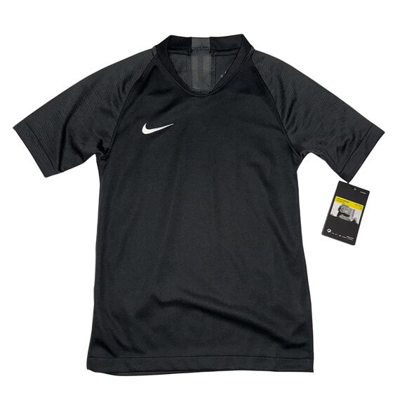 Nike Youth Small Black Dri-FIT Short Sleeve Athletic Shirt NWT Boys Girls Kids - Picture 1 of 5